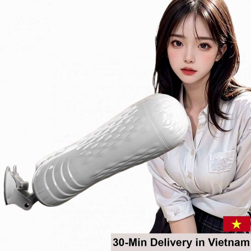 Jiuuy White Kaytlyn Suction Vibrating Masturbation Cup 