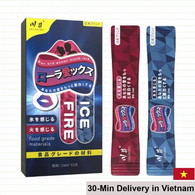 Kawaii CJ Japan ICE & FIRE Heated Cooling Oral Gel 10pcs 