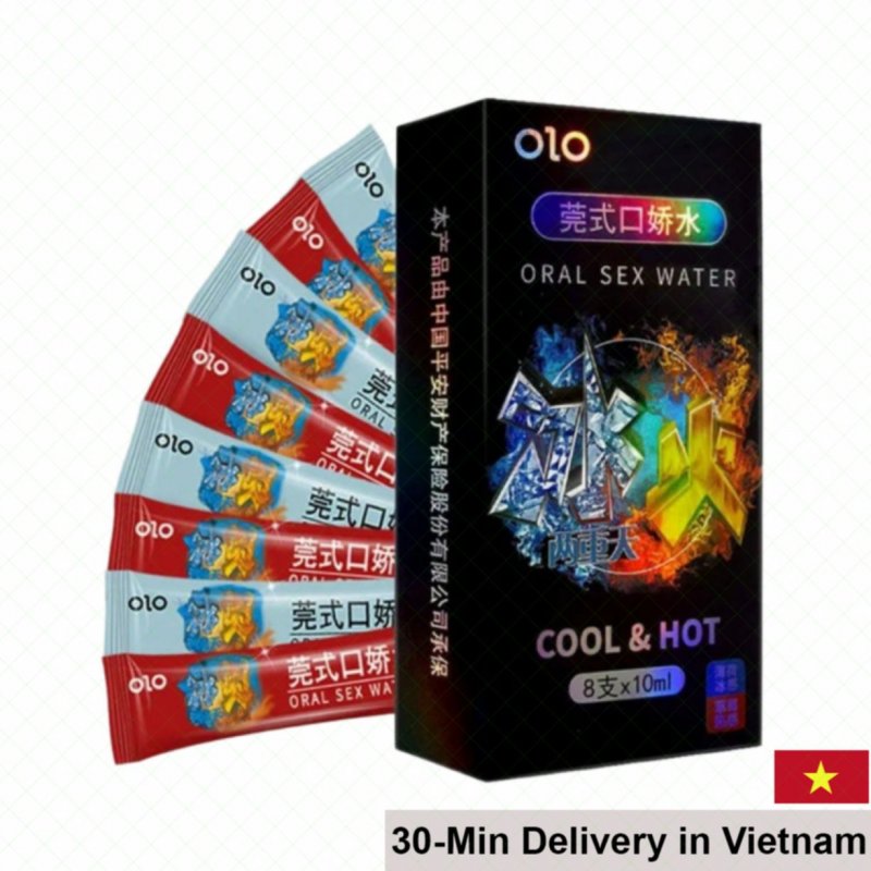 OLO Oral Sex Water Cool & Hot Love Drops 4 Pairs Safe Intimate Use 