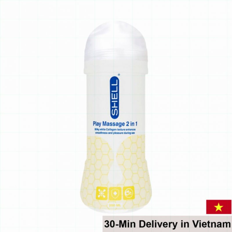 Shell Play Massage 2 in 1 collagen lubricant, soft skin, enhanced pleasure 