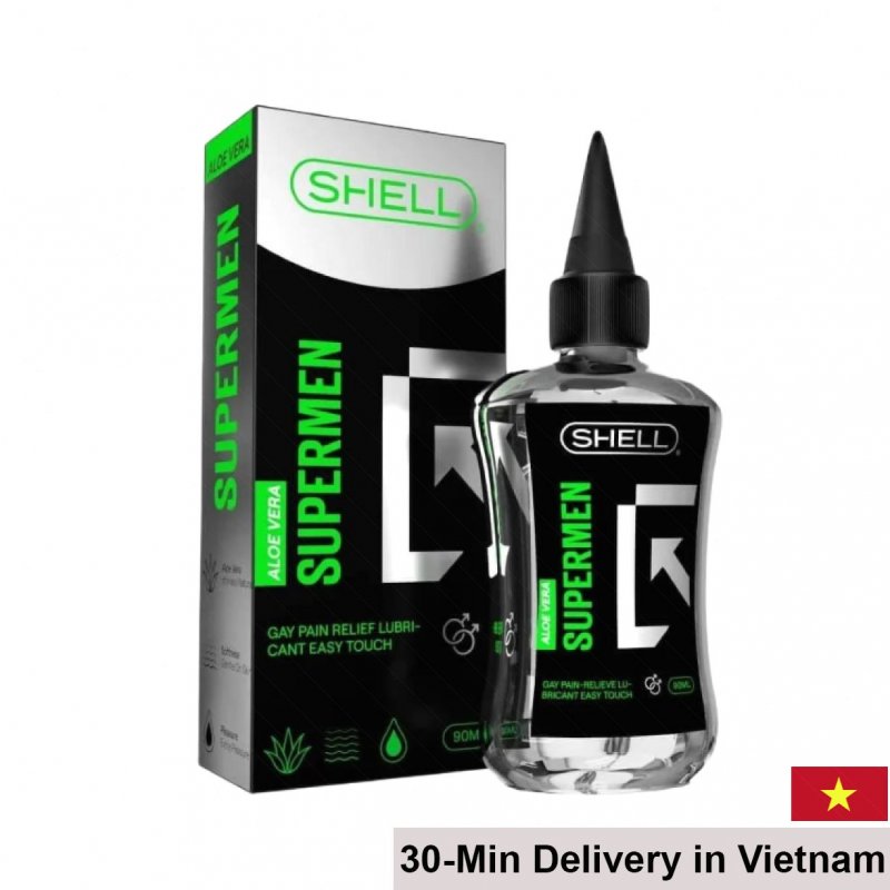 Shell Supermen Aloe Vera Anal Lubricant 90ml Soothing Safe Formula 