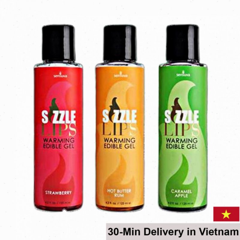 Sensuva Sizzle Lips Heated Edible Body Massage Oil 