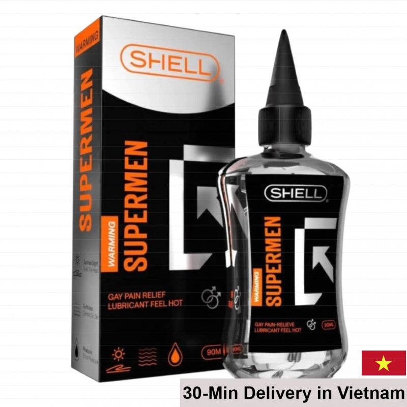 Shell Supermen Warming Silicone Lubricant 90ml Hot Sensation Gel 