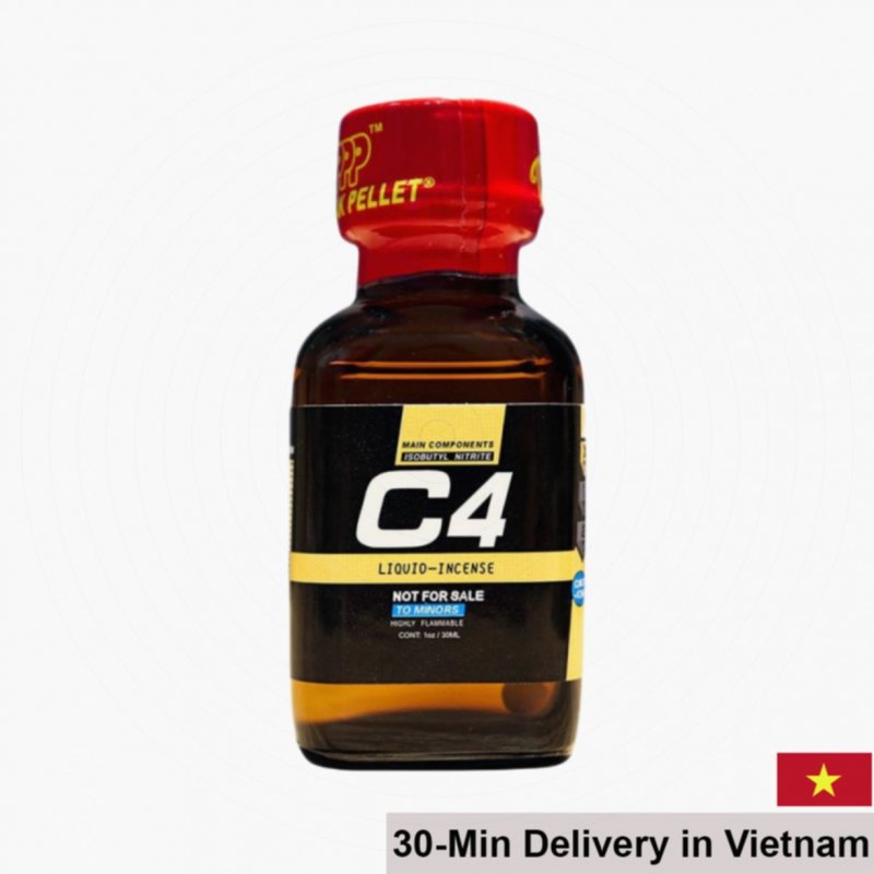 Popper C4 Black Yellow 30ml Instant Pleasure Boost 