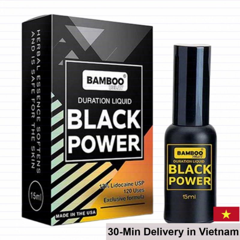 Bamboo Black Power USA Delay Spray Last 3-5 Times 15ml 