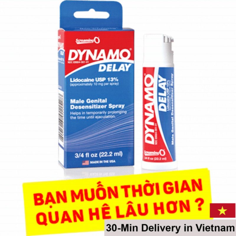 Dynamo delay spray for extended male pleasure 