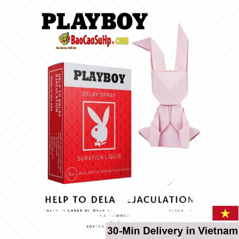 Playboy Red Vid Delay Spray Vitamin E Long Lasting Formula 