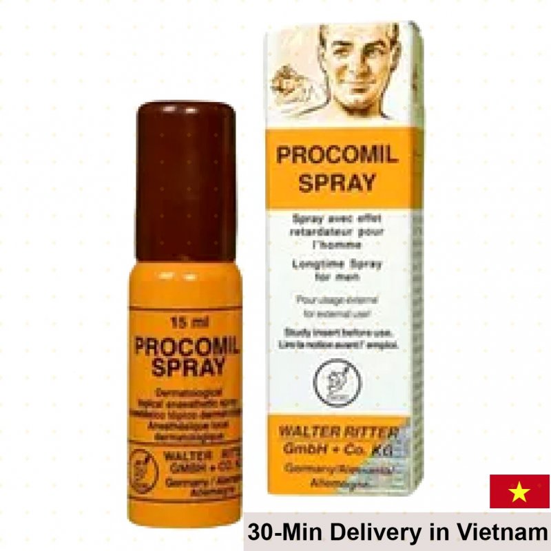 Procomil Delay Spray Lidocaine 15ml Long-Lasting 