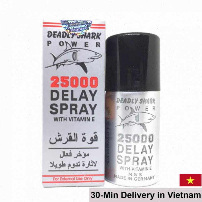 Deadly Shark 25000 Delay Spray Extend Performance Enhance Sensation 