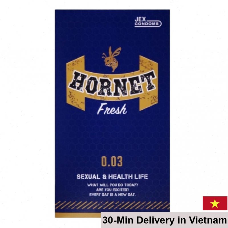 Jex Hornet Fresh 0.03 Mint Flavor Ultra Thin Condoms Gel Boosters 
