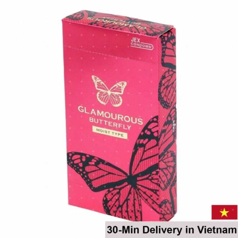 Jex Glamourous Butterfly Moisture Ultra Thin Condoms 8pcs 