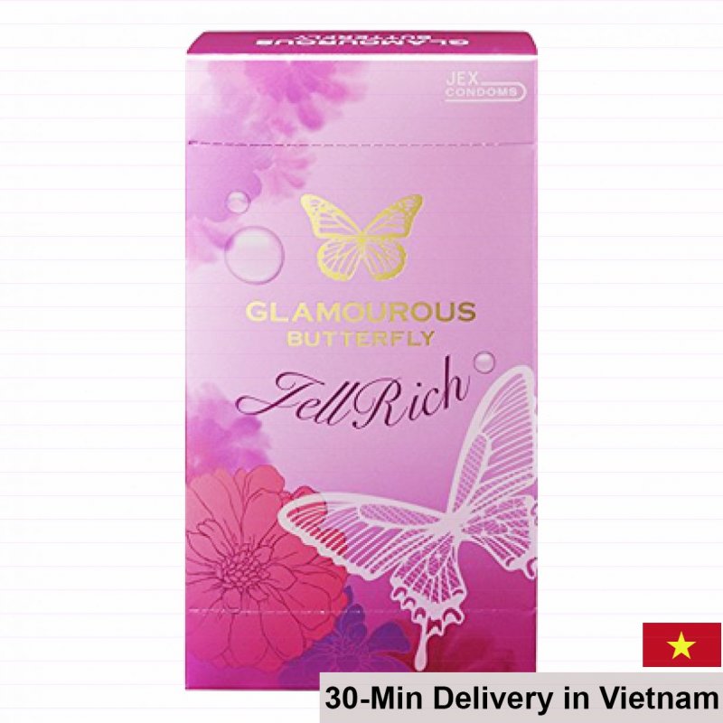Jex Glamourous Butterfly Jell Rich Ultra Thin Condoms 