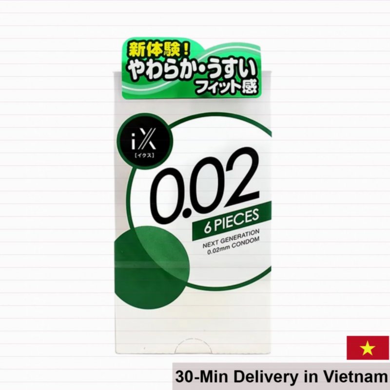 Jex 0.02 IX Green Ultra Thin Japanese Condom Pack of 6 