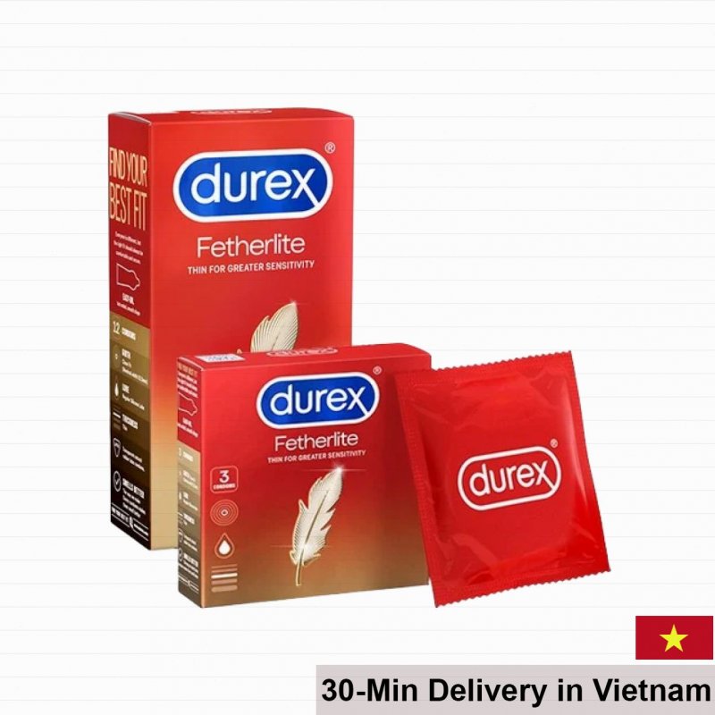 Durex Fetherlite Ultra-Thin Lubricated Condom Enhanced Sensation 