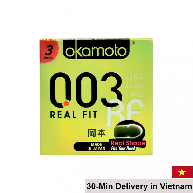 Okamoto 0.03 Ultra-Thin Real Fit Condoms Box of 3 