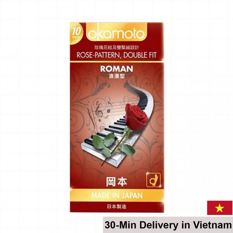 Okamoto Roman Rose Texture Condom Tight Fit 10pcs 