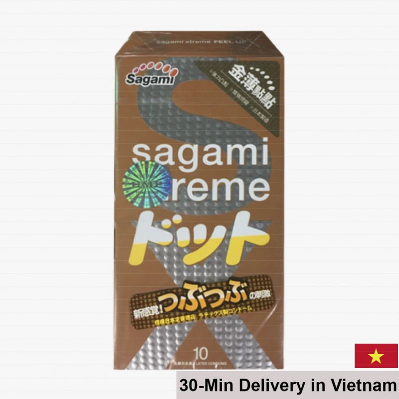 Sagami Feel Up Textured Strawberry Flavored Condoms 