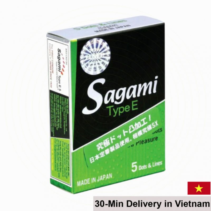 Sagami Type E Textured Japanese Condom 5pcs Premium 