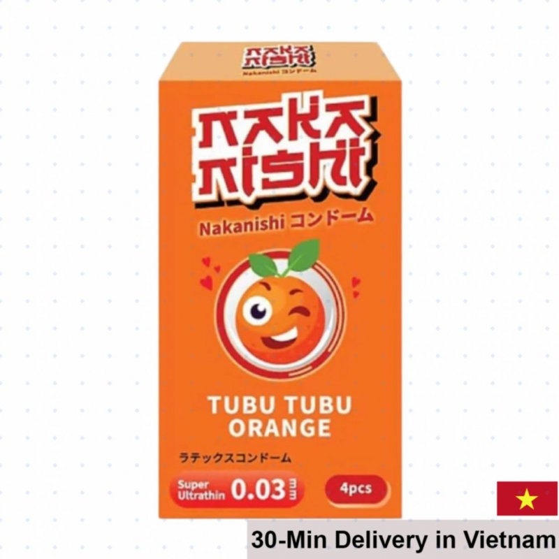 Nakanishi 0.03mm Ultra-Thin Orange Scented Condom 4-Pack 