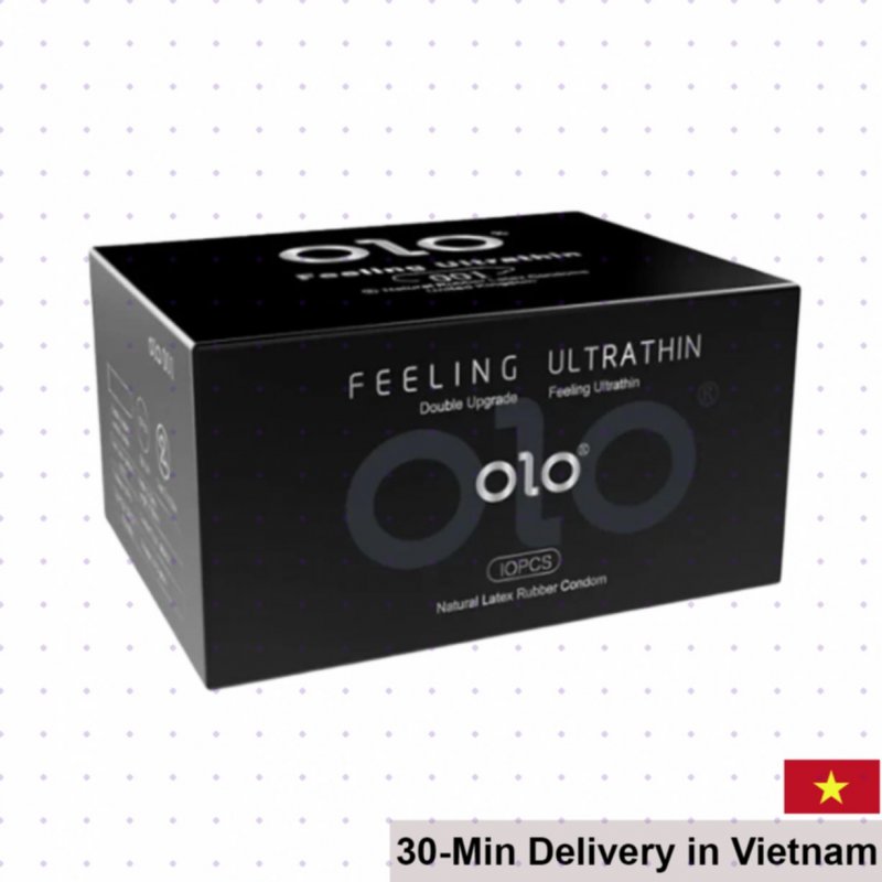 OLO 0.01 Black Vanilla Scent Ultra-Thin Condom 10 Pack 