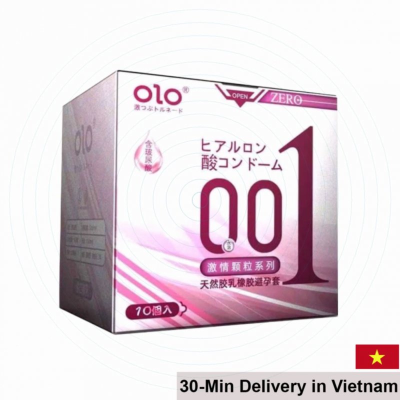 OLO 0.01 Pink Ultra Thin Textured Condom 10pcs Enhanced Pleasure 