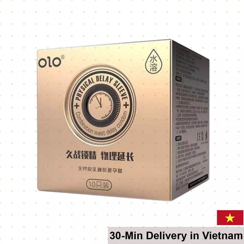 OLO Ultra-Thin Textured Delay Condom 0.01mm 