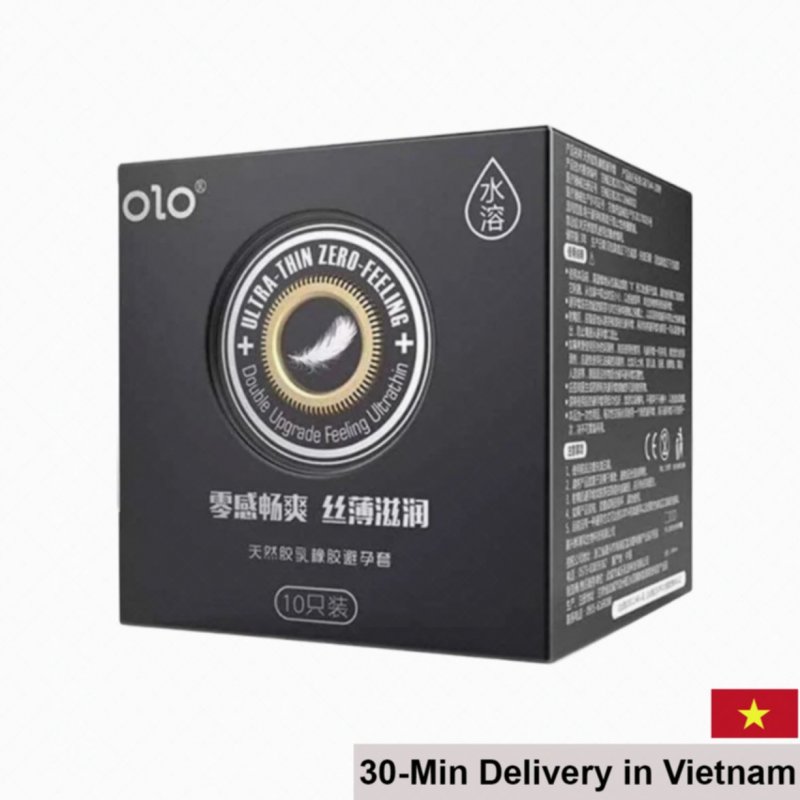 OLO Ultrathin 0.01 Vanilla Scented Textured Condom Box 10pcs 
