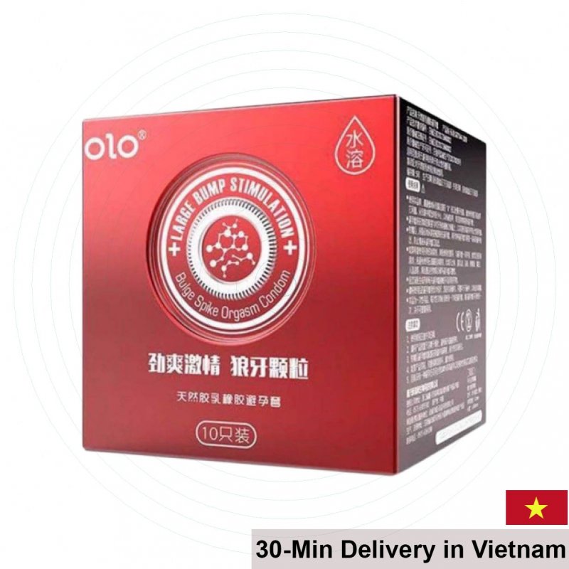 OLO 0.01 Large Bump Stimulation Ultra-Thin Vanilla Scented Condom 