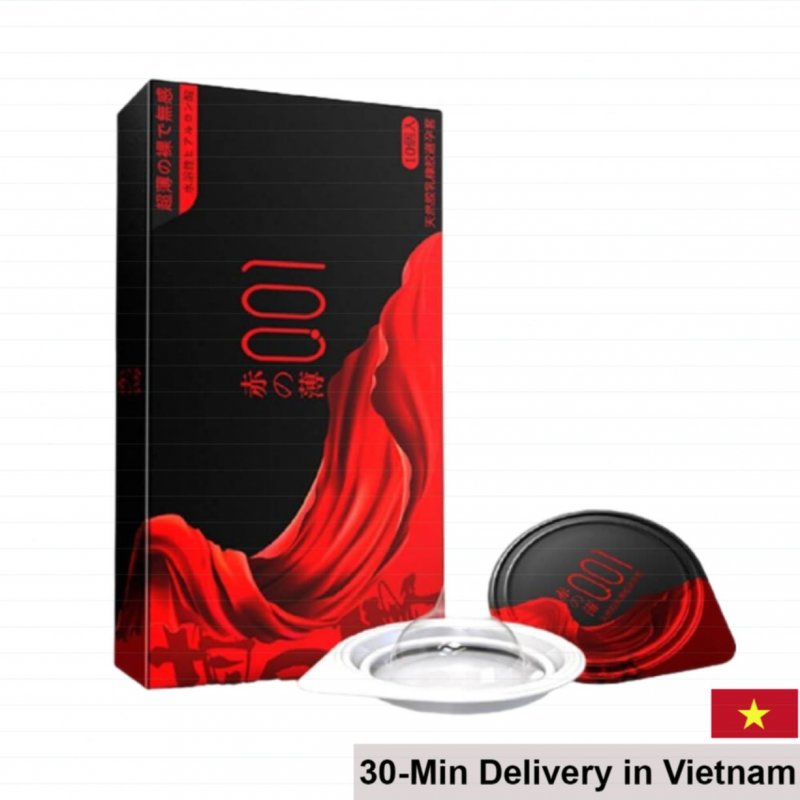 OLO 0.01 Super Thin Red Black Condoms Heat Sensitive 10pcs Box 