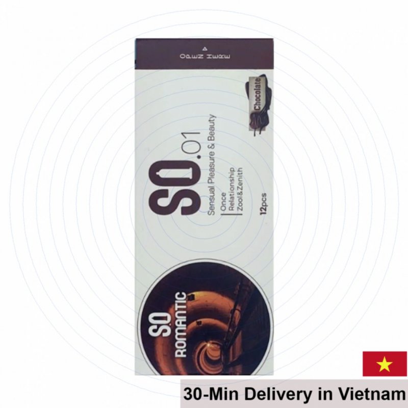 SO Romantic Chocolate Flavored Ultra Thin Condom 12pcs 