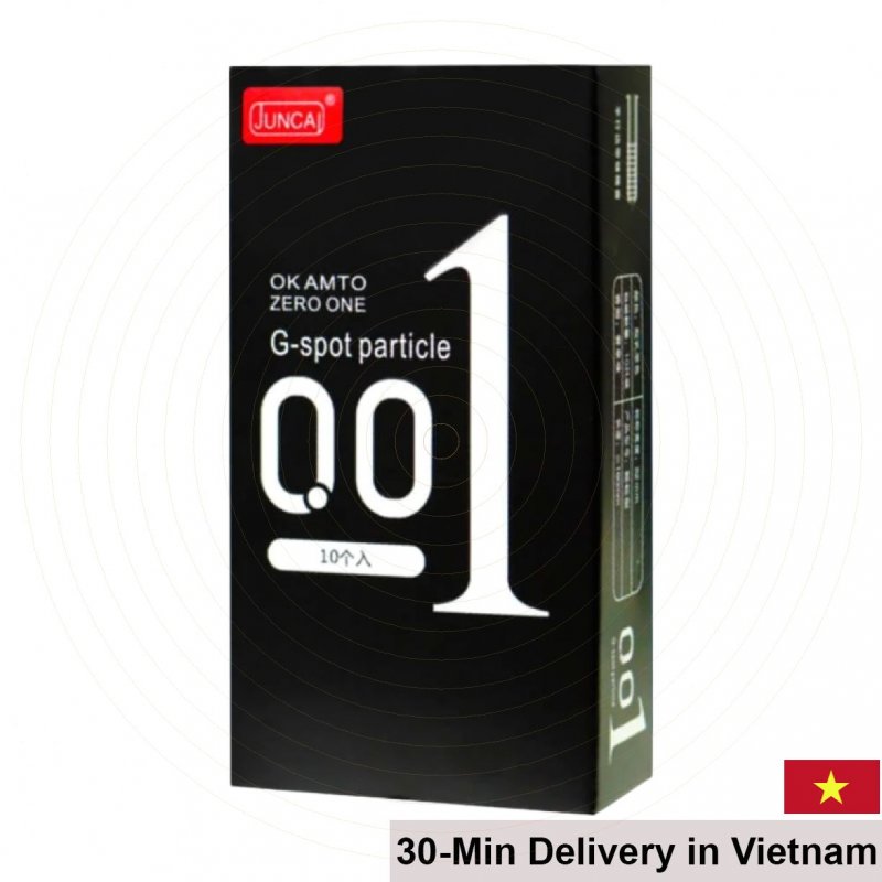 Juncai Okamto G-Spot Thin Black Condom 10pcs Ultra 