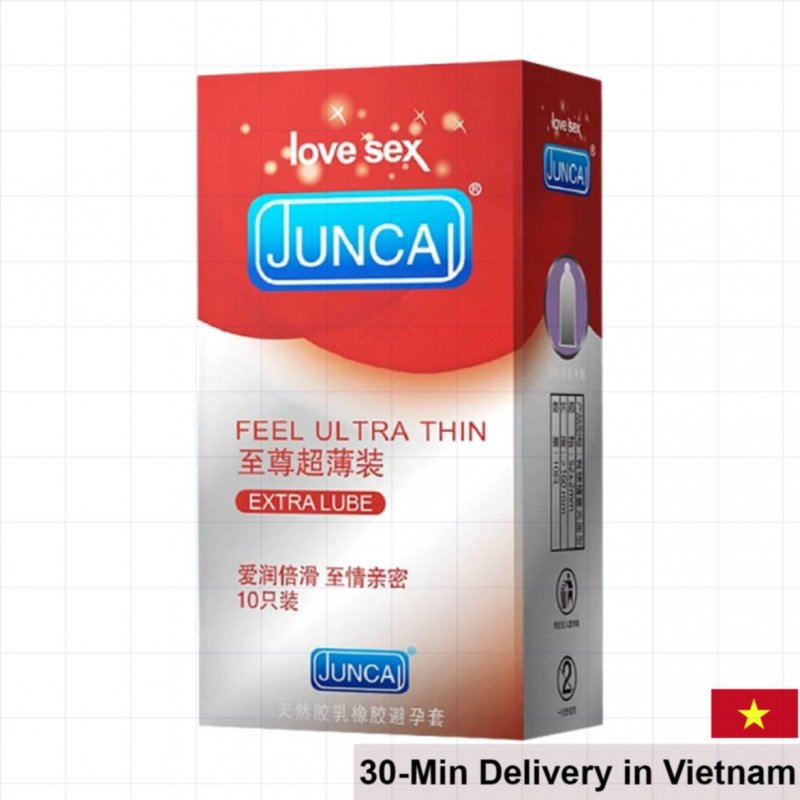 Juncai Feel Ultra Thin Condom Extra Lubricant 10 Pack 