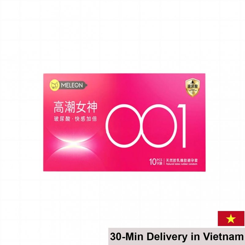 Meleon 001 Pink Ultra Thin Condom HA Lubrication Moisturizing 10pcs 