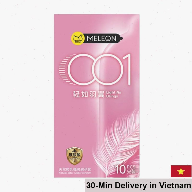 Meleon 001 Light & Wings Ultra-Thin Latex Condoms 10-Pack 