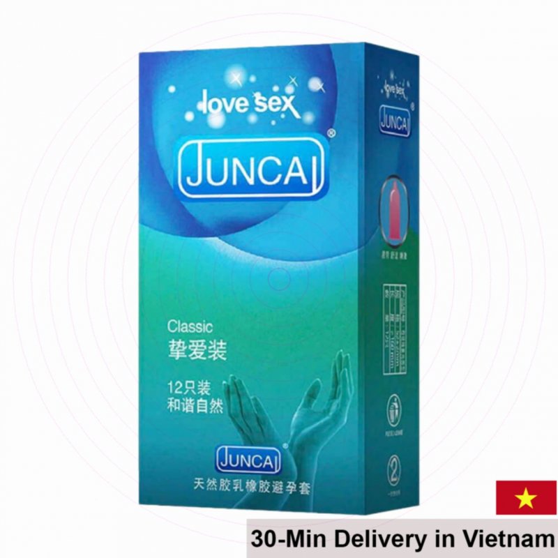 Juncai Classic Thin Soft Latex Condom 12-Pack Reliable Safe 