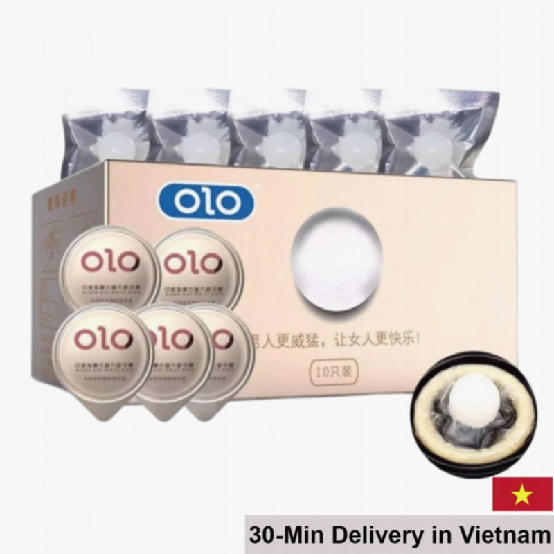 OLO 0.01 White Ultra-Thin Ribbed Condom 5-Pack Natural Latex Sensation 