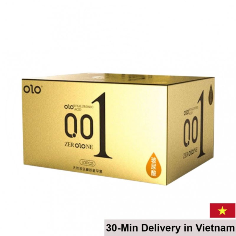 OLO 0.01 Ultra Thin Ribbed Condoms 10 Pack Long-lasting 