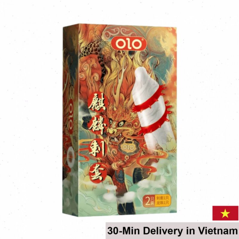 OLO Unicorn Spiral Condom 1 Pack Silicon Beads Special 