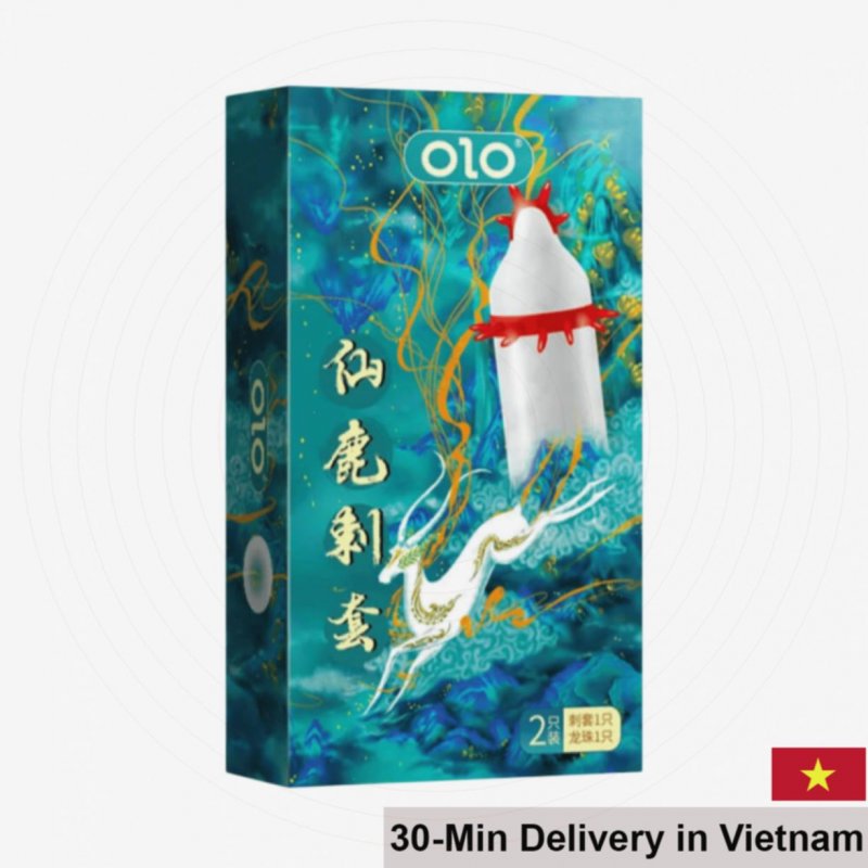 OLO Nai Textured Condom with Silicone Beads for Extra Thrill 