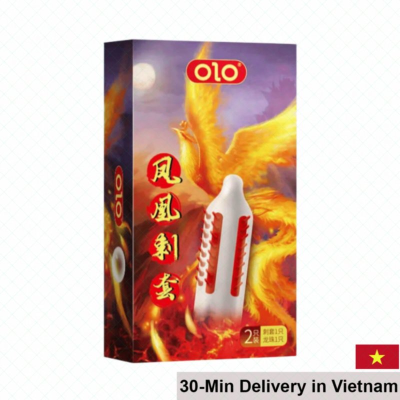 OLO Phoenix Standing Ribbed Premium Condom Reusable 