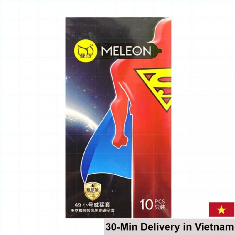 Meleon Supermen 49mm Ultra Lubricated Condom with HA Gel Box 10 
