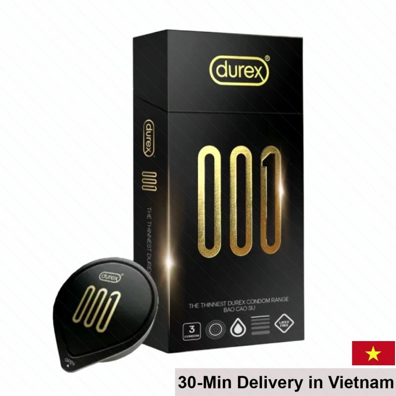 Durex 001 Ultra Thin Premium Condom Pack Of 3 Comfort Fit 
