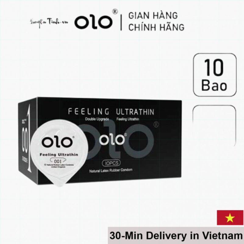 Olo Black Ultra-Thin Natural Latex Condom 0.01mm 