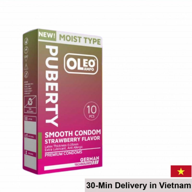 Oleo Lampo Puberty Ultra Thin Strawberry Scent 10pcs Condom 