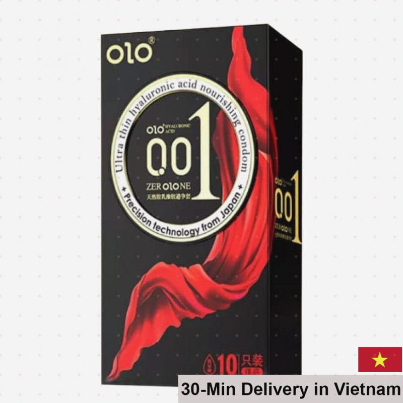 OLO Thin 001 Square Black Ultra-Thin Lubricated Condoms 