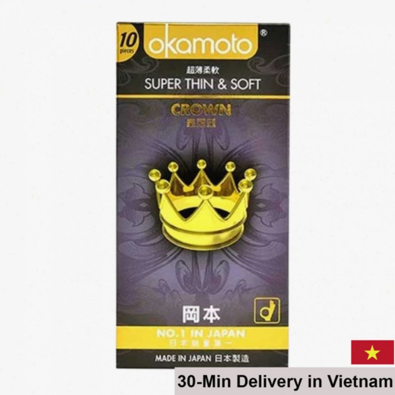 Okamoto Crown Ultra Thin Soft Latex Condom 52mm Size 