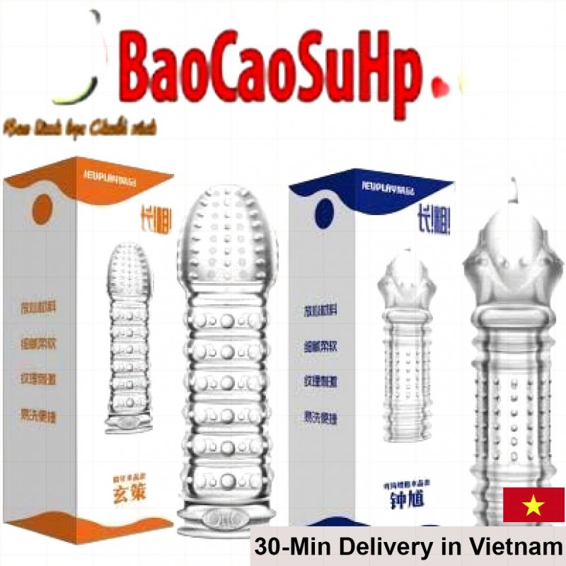 Crowking Spiked Ribbed Textured Dildo Condom Affordable 