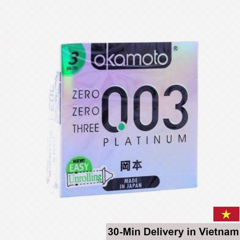 Okamoto Platinum 0.03 Ultra Thin Japanese Premium Condom 3-Pack 