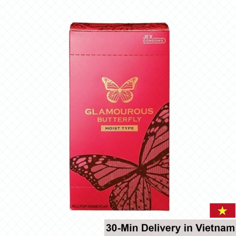 Jex Glamcurous Butterfly Moisturized Latex Condom 12pcs 
