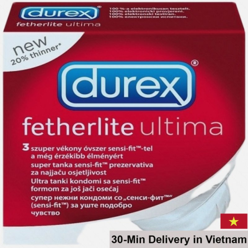 Durex Featherlite Ultima Ultra Thin Condoms 3pcs Safe Pleasure 